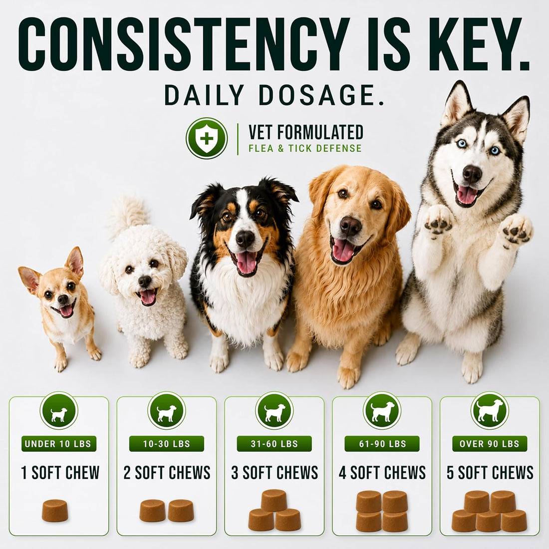 Flea and Tick Prevention for Dogs Chewables