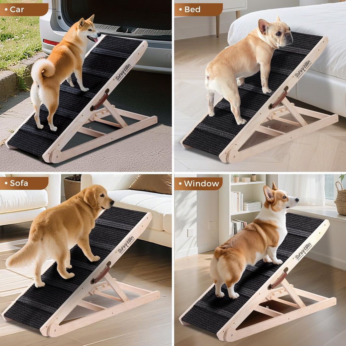 Dog Ramp for Bed - Foldable Small to Large Dog Ramp for Couch