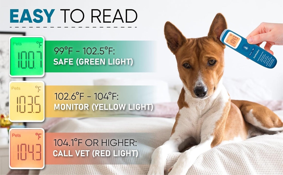 PetMedics by iHome Dog Thermometer for Pets Ear or Belly No Contact