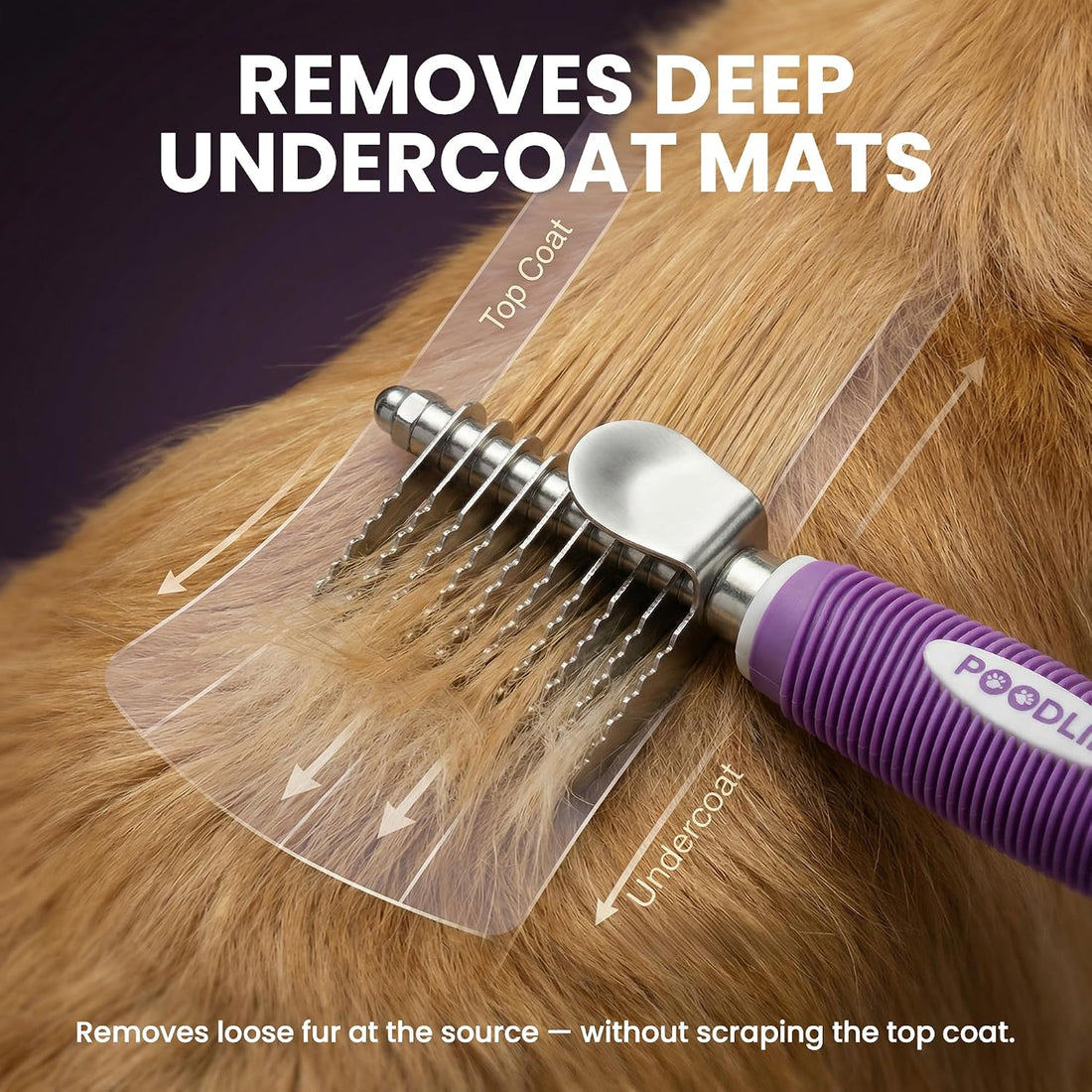 Poodle Pet Dematting & Detangling Comb