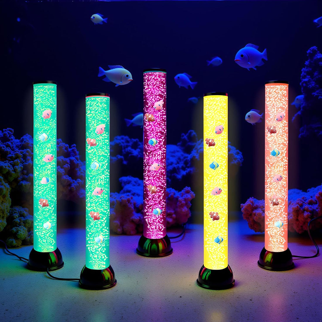 Lightahead Extra Large 32" LED Sensory Bubble Fake Fish Tube Aquarium
