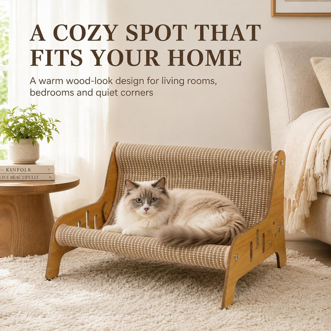 Sisal Cat Scratcher Sofa Bed and Lounger for Indoor Cats