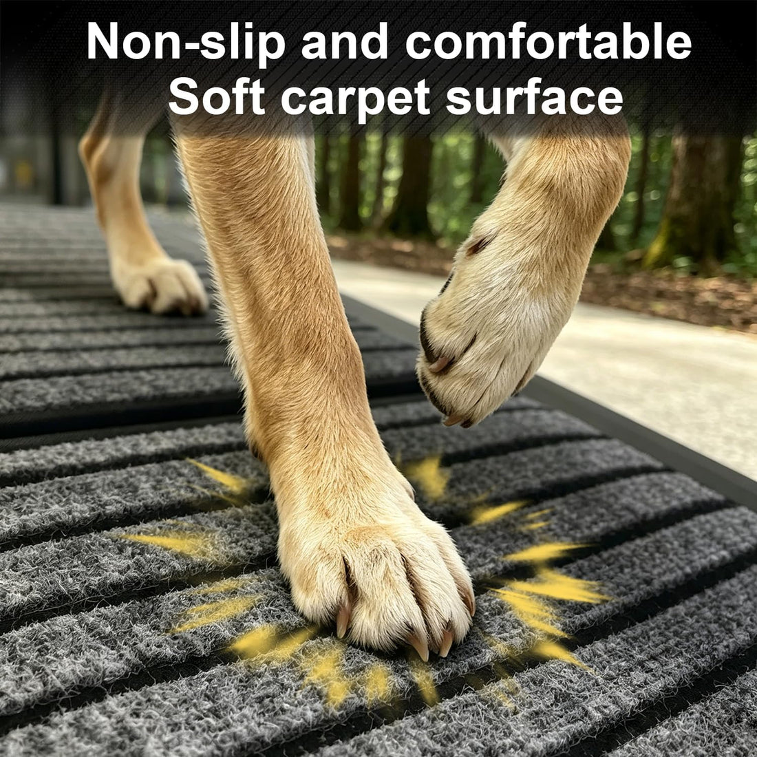 Dog Ramp for Car 79" L 17.3" W，Foldable Extra-Long Ramp