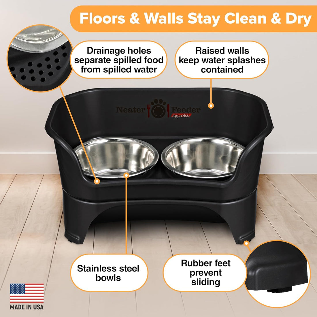 Neater Feeder Express Mess Proof Dog Bowls Elevated for Medium