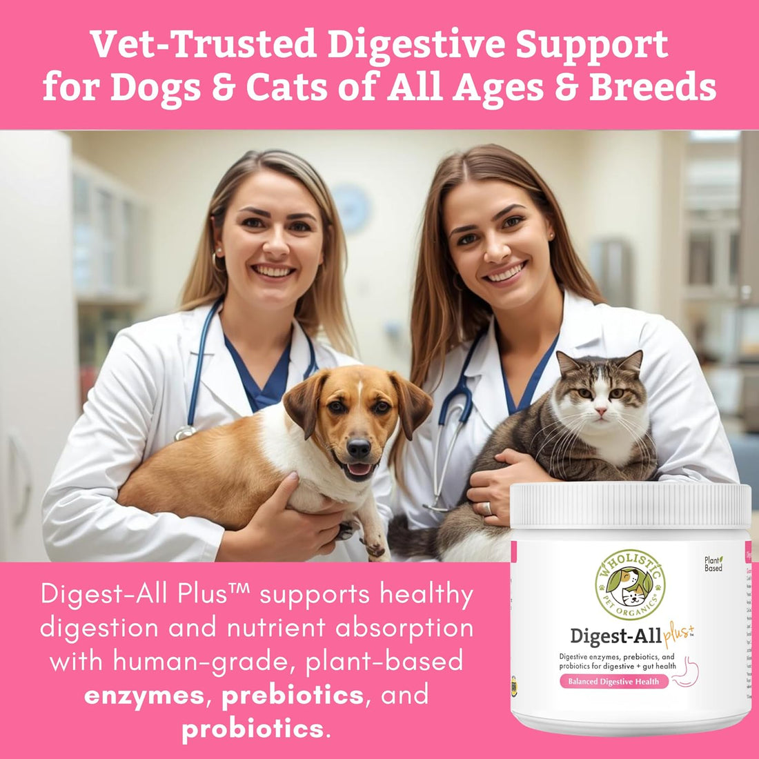 Probiotics for Dogs and Cats with Prebiotics, 4 Oz