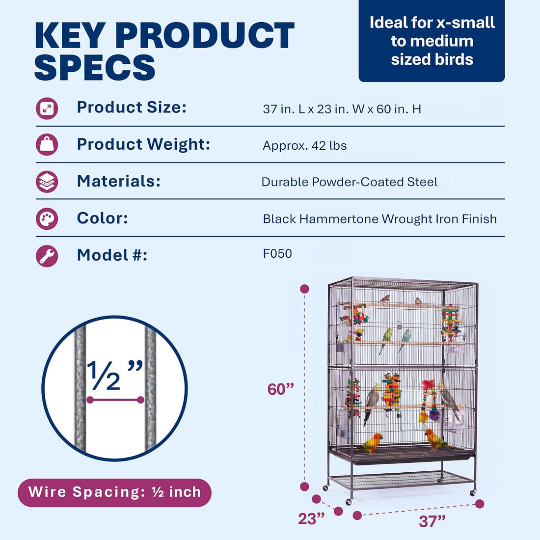 Prevue Hendryx Pet Products Wrought Iron Flight Cage