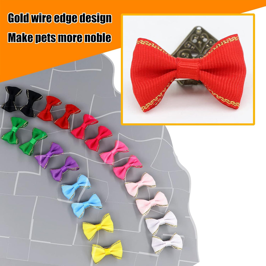 YAKA Small Dog Hair Bows, Pack of 60