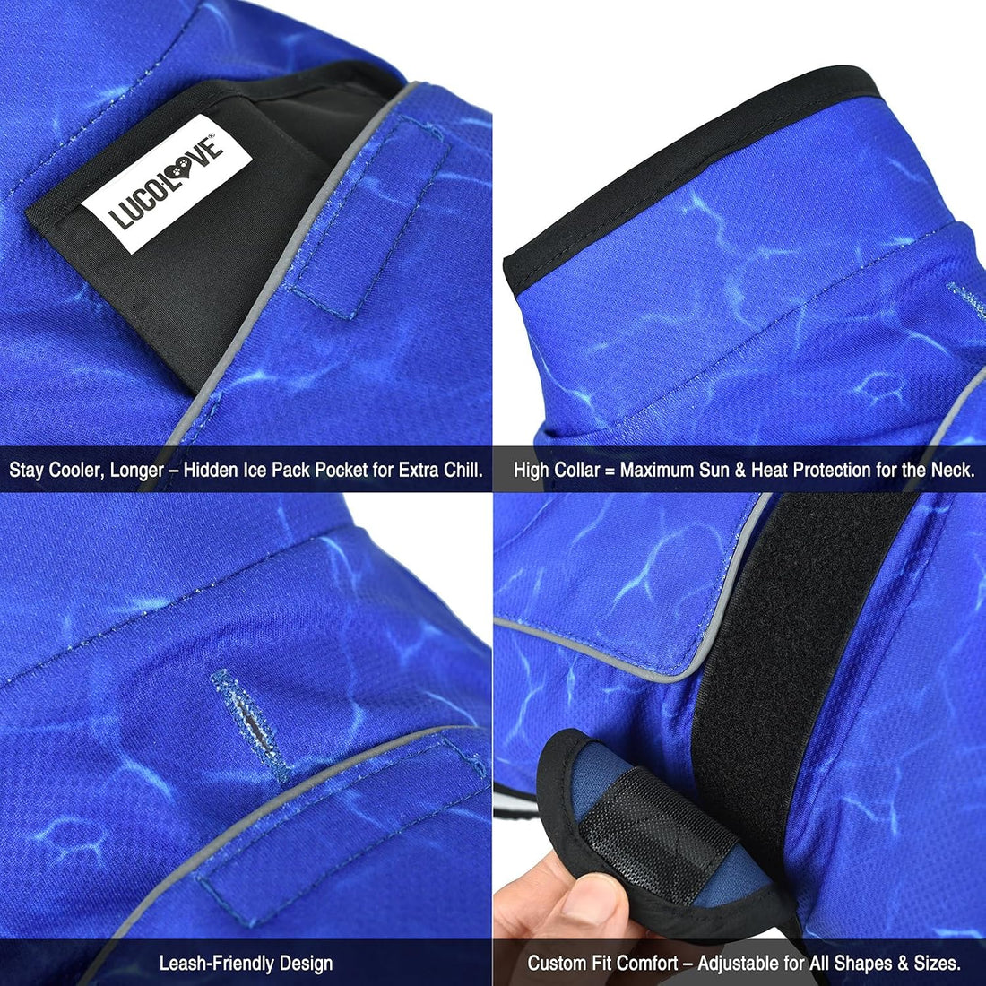 LUCOLOVE Dog Cooling Vest with Ice Pack