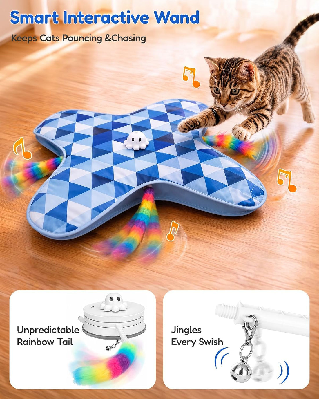 PetBusy Smart Interactive Cat Toys for Indoor Cats Chasing