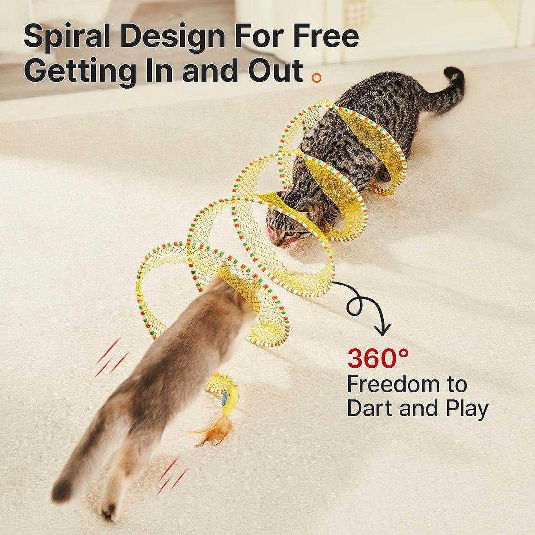 Potaroma Spiral Tunnel Cat Toy