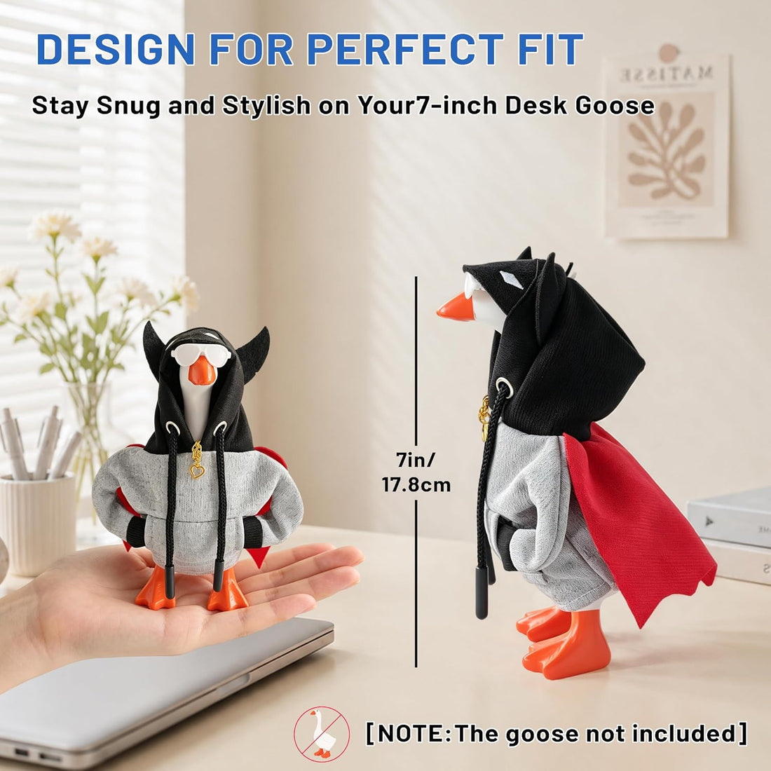 12PCS Desk Goose Outfits 7 Inches