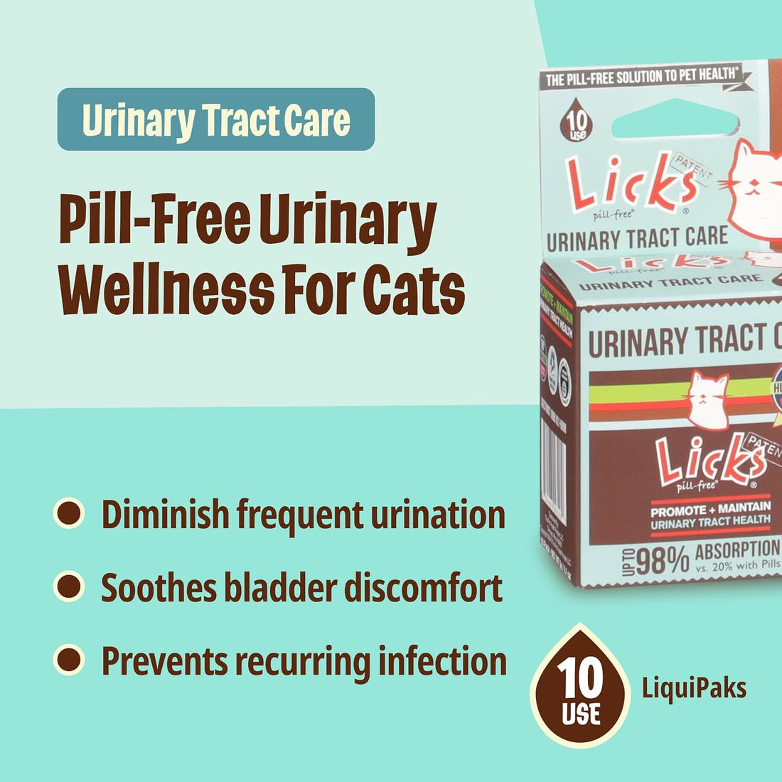 Licks Urinary Tract Care, Cranberry, Savory Flavor, 10 Packets