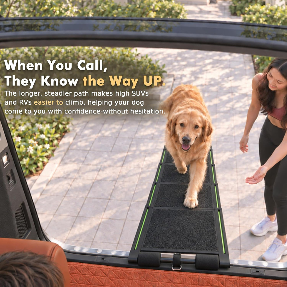 73" x 17.2" Telescoping Dog Ramp for SUV, Truck