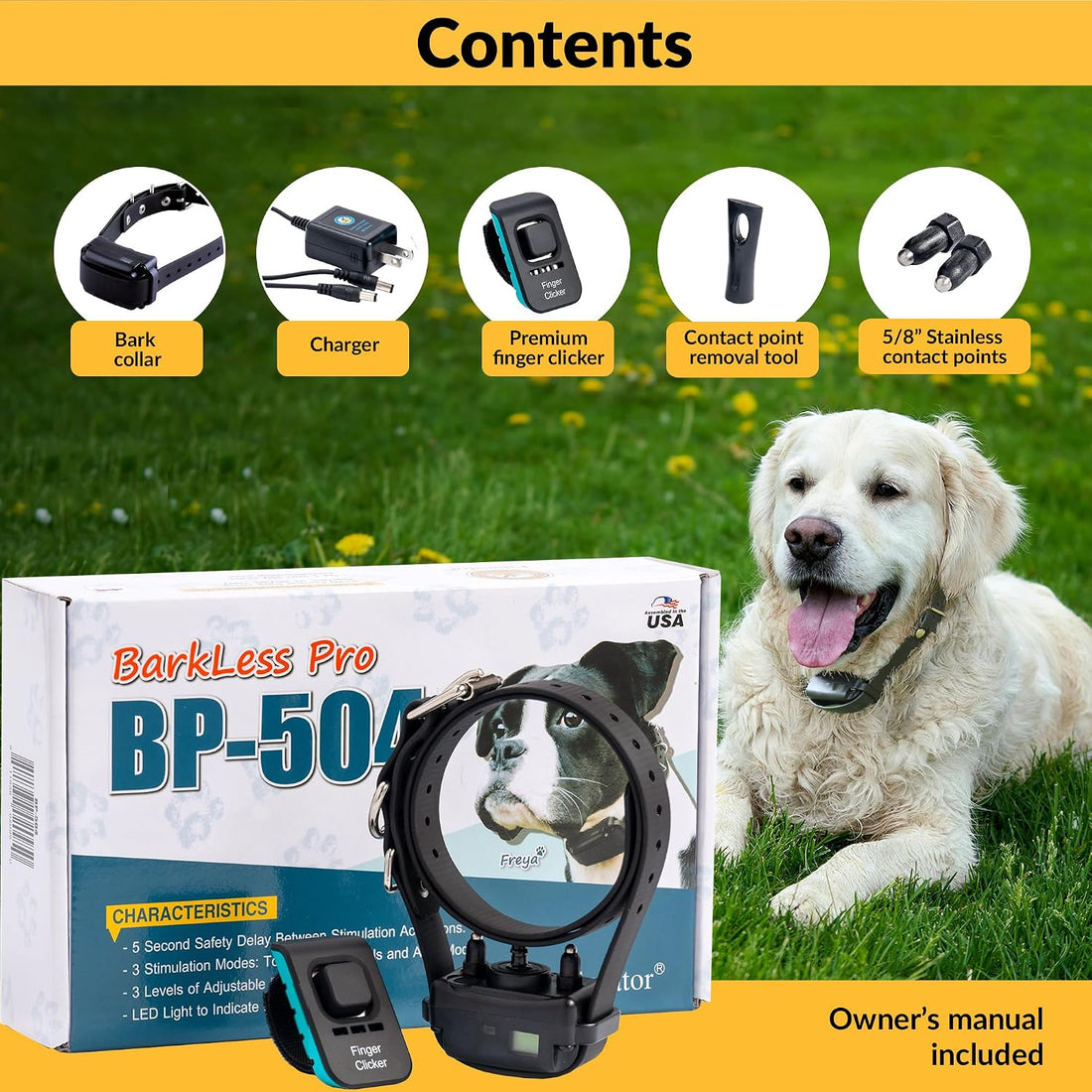 E-Collar Educator BP-504 BarkLess Pro Dog Bark Collar
