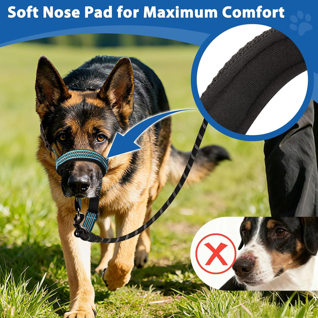 BARKLESS No Pull Dog Head Collar for Gentle Training Walking