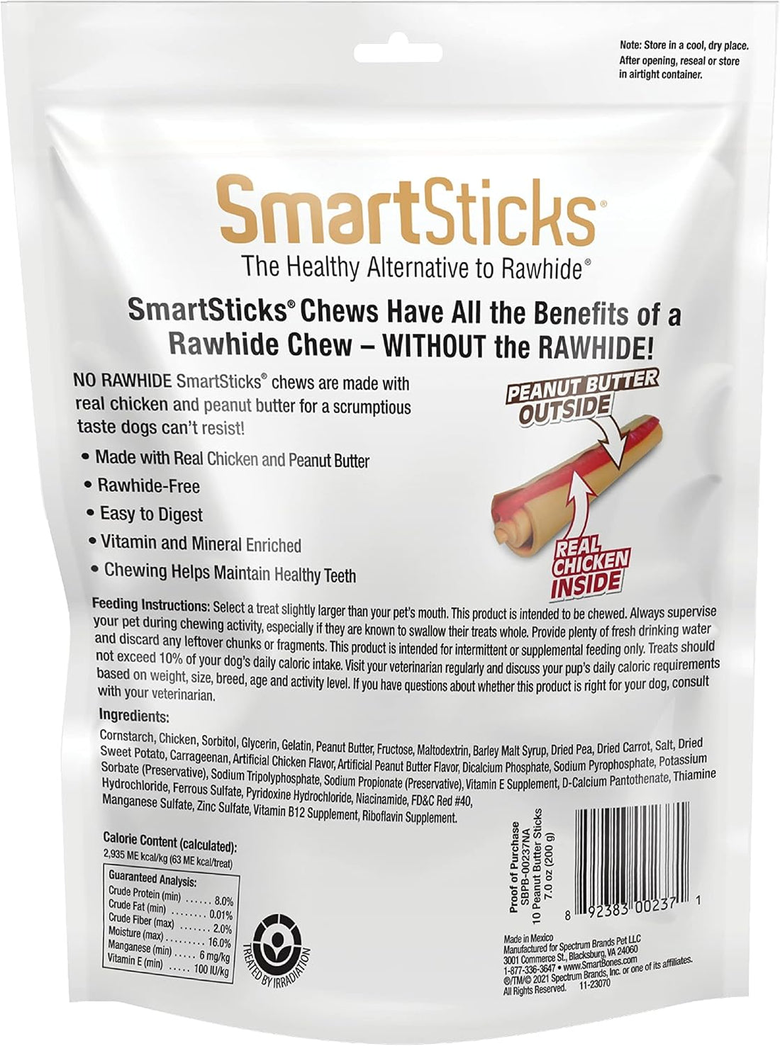 SmartBones SmartSticks With Real Peanut Butter 12 Count