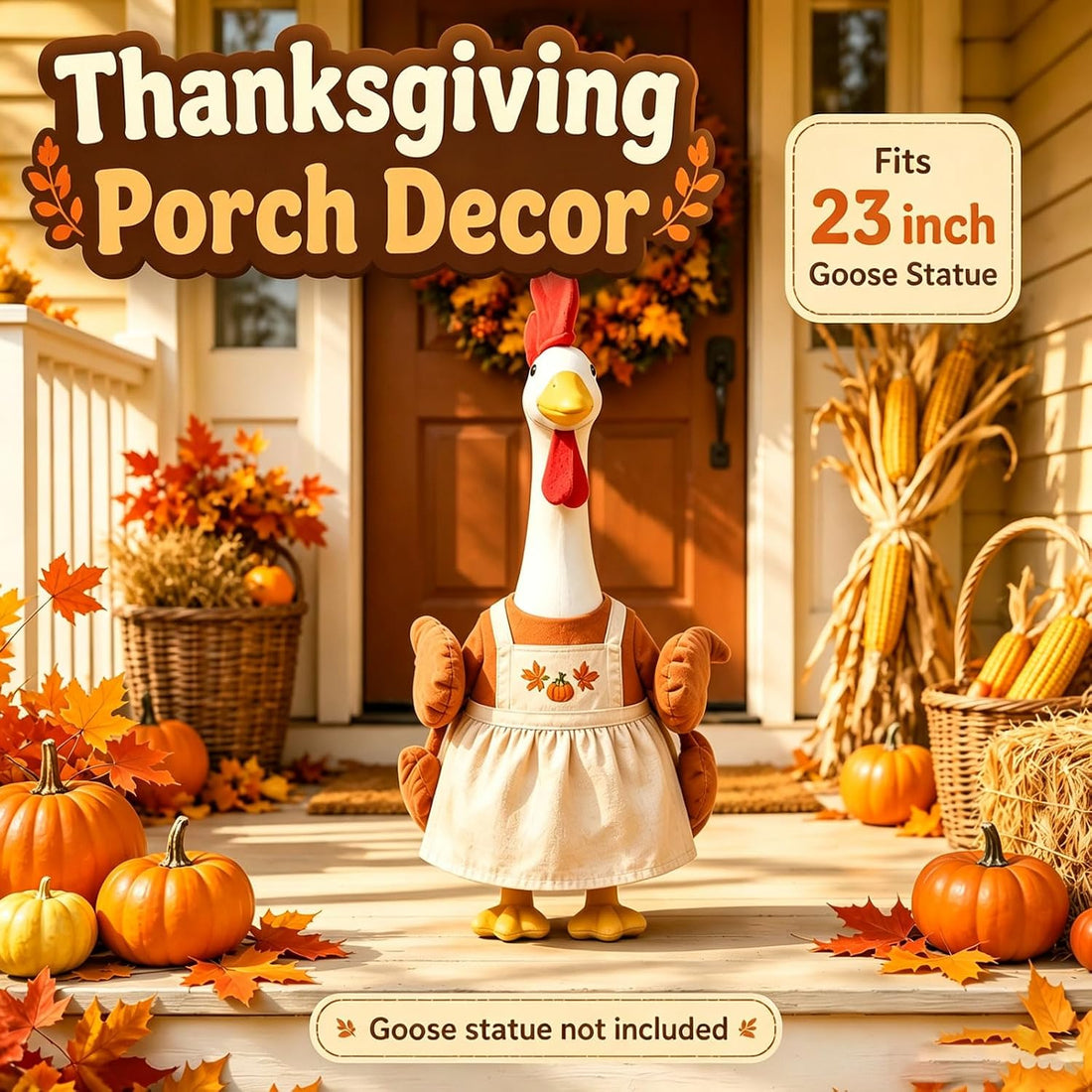 Turkey Porch Goose Outfit Fall Thanksgiving Costume for 23" Harvest