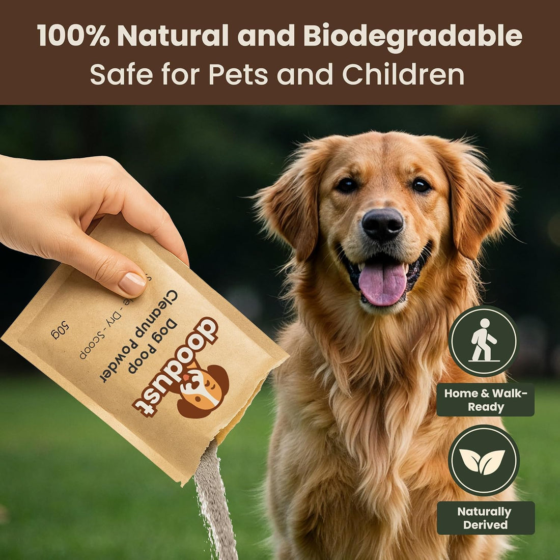 Dog Poop Powder, Poop Hardener, Solidifier, Biodegradable, Pet-Safe