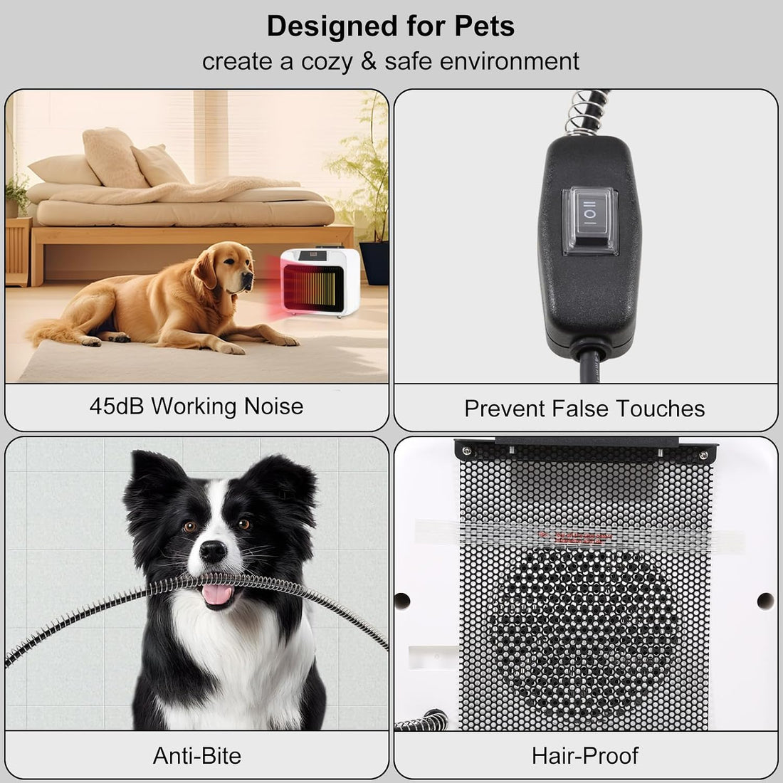 Dog House Heater with Smart Thermostat 300W/600W Chicken Coop Heater
