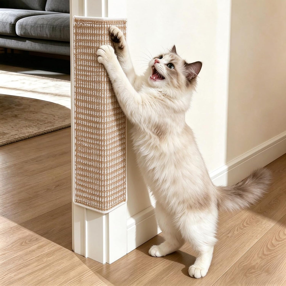 Door & Wall Corner Cat Scratcher, 19.68x7.8 Inch Scratch Pad for Cats