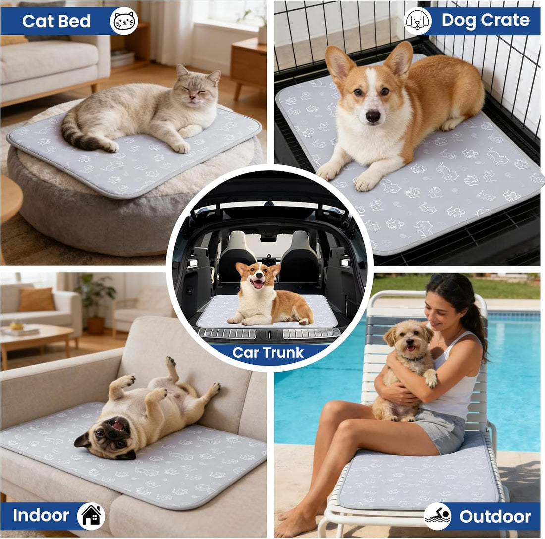 SUPRIY Dog & Cat Cooling Mat with Bandana