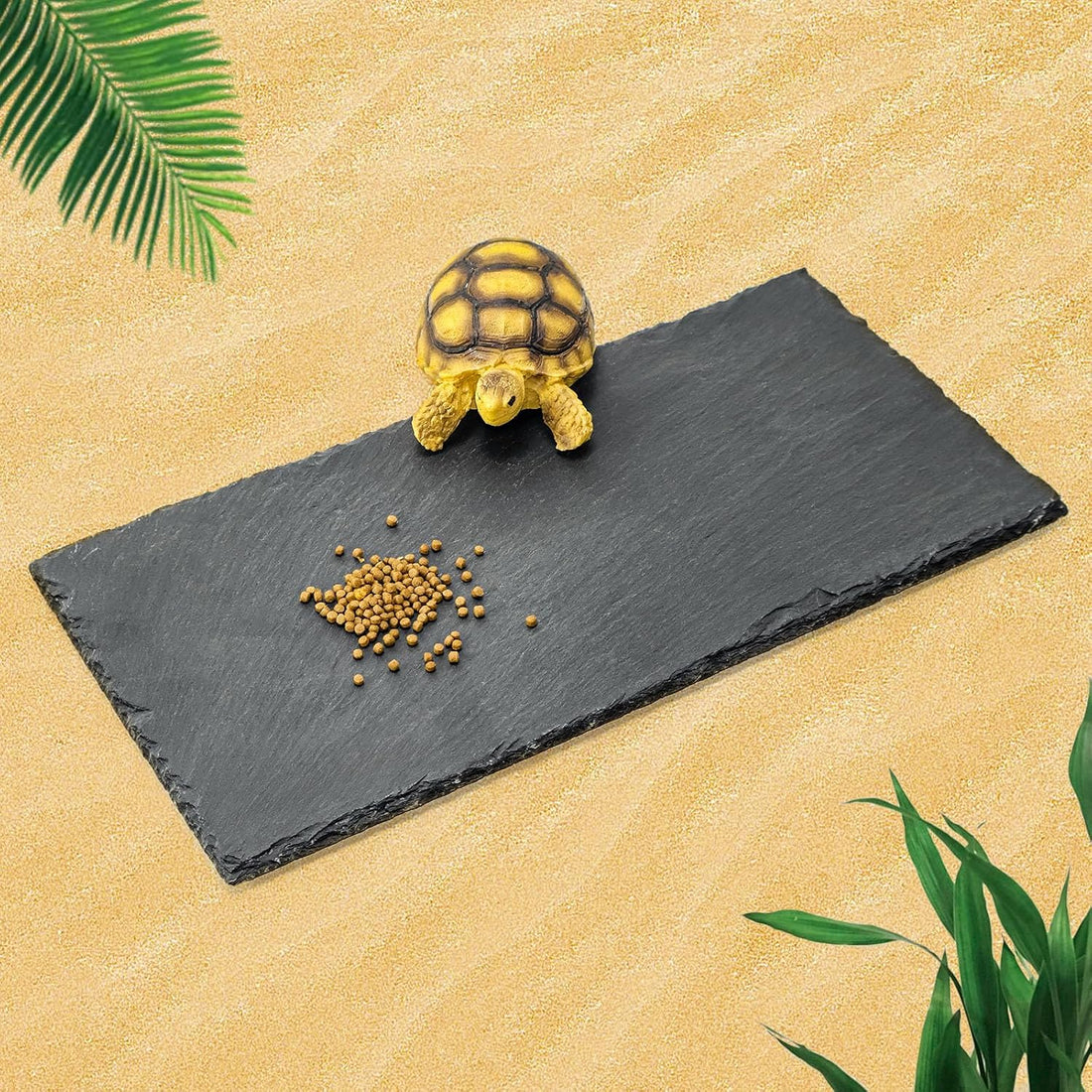 Rock Basking Platform with Bowl & Mat for Reptiles Small