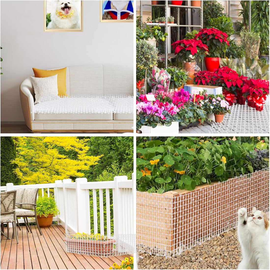 16PCS Cat Scat Mat 16x11 Cat Spike Keep Cats Out of Yard Permanently