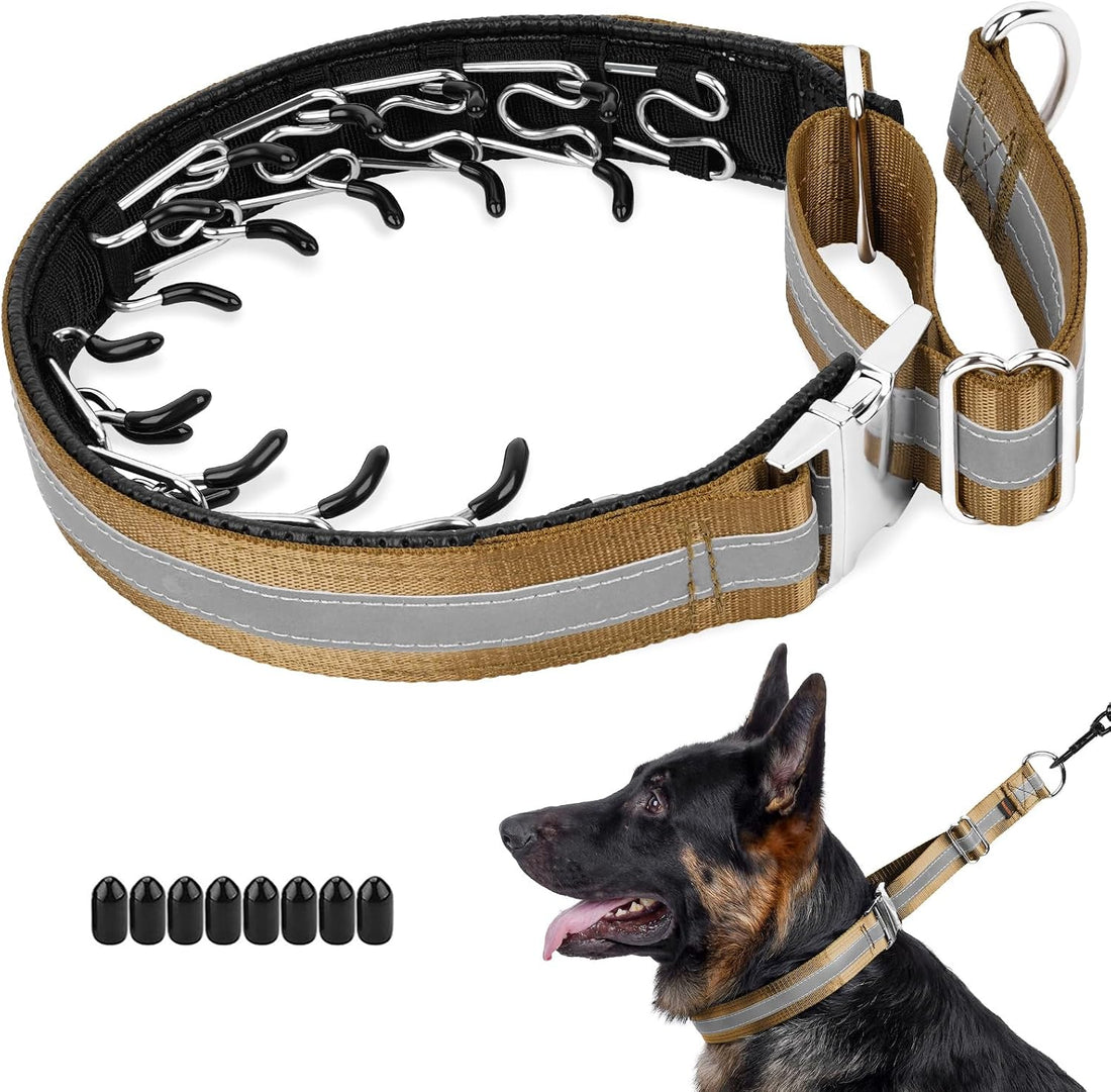 Mayerzon Martingale No Pull Dog Collar with Alloy Buckle, Green, L