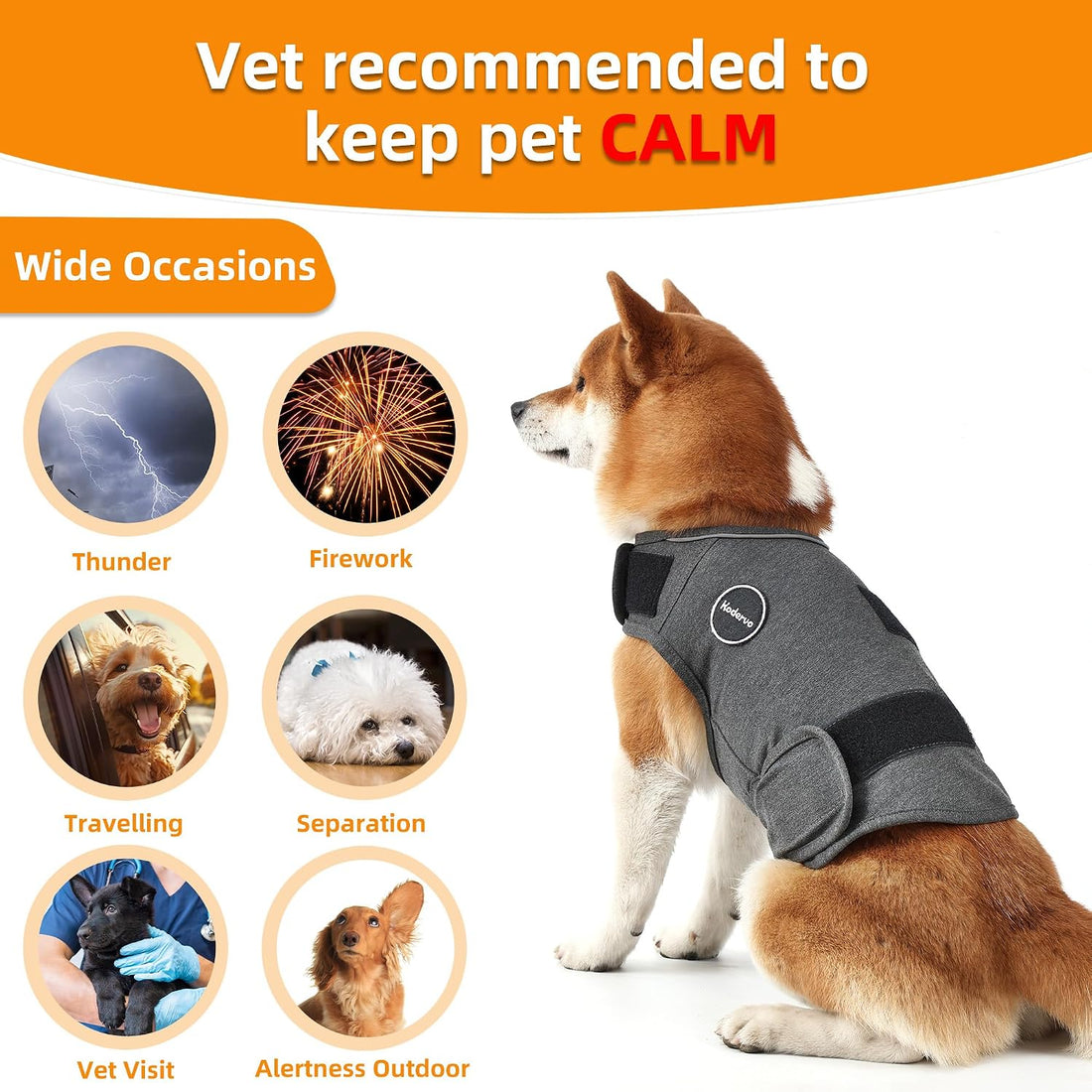 Dog Anxiety Jacket, Skin-Friendly Dog Calming Shirt