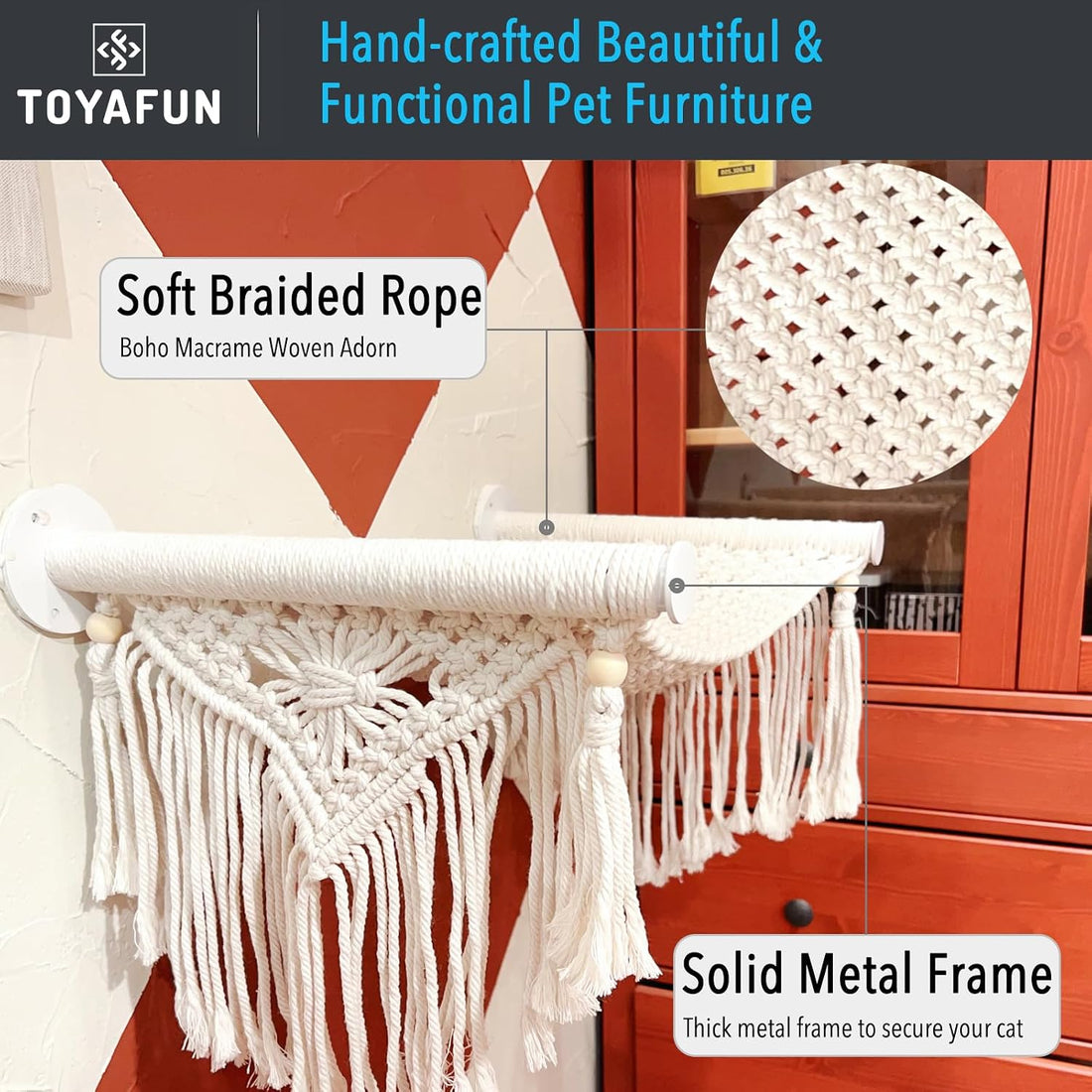 TOYAFUN Cat Wall Shelves, Perches, Hammocks, Beds