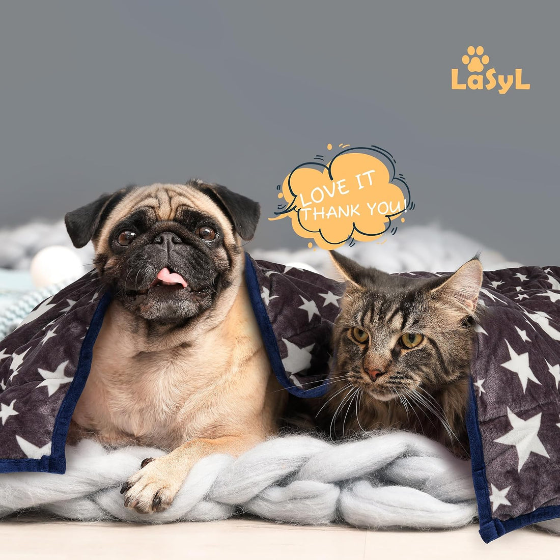 LaSyL Weighted Blanket for Pets | Thunder Blanket for Dogs Anxiety