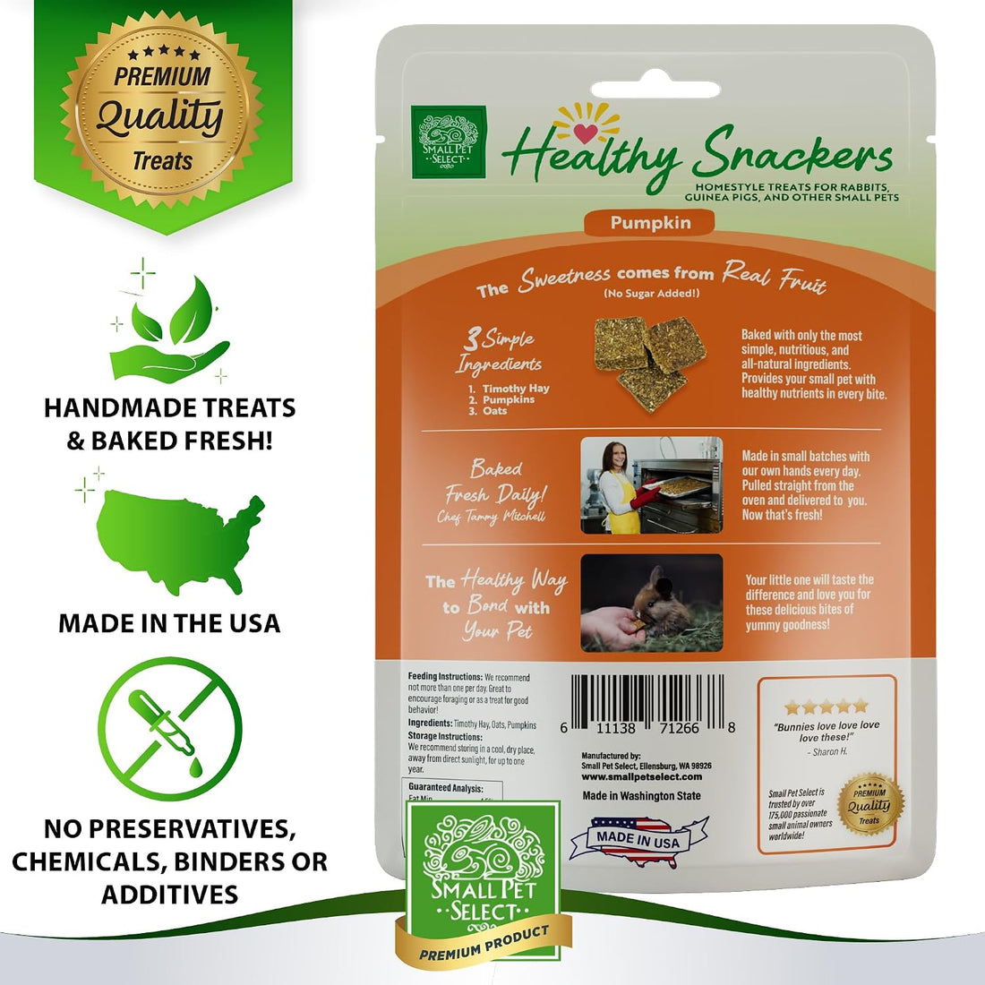 Small Pet Select - Healthy Snackers - Pumpkin