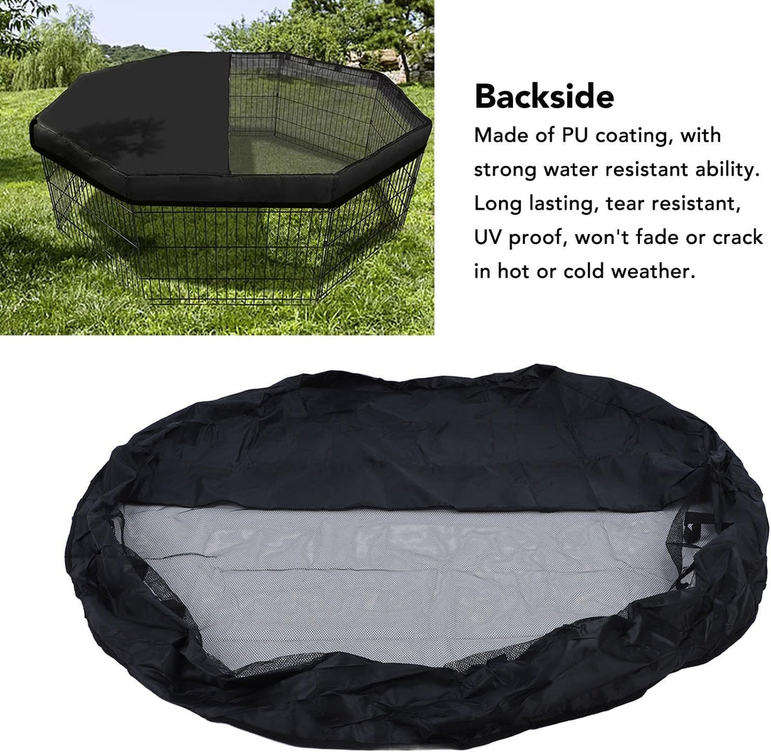 Tyenaza Dog Pen Cover, 210D Silver Coated Oxford Cloth Proof Half