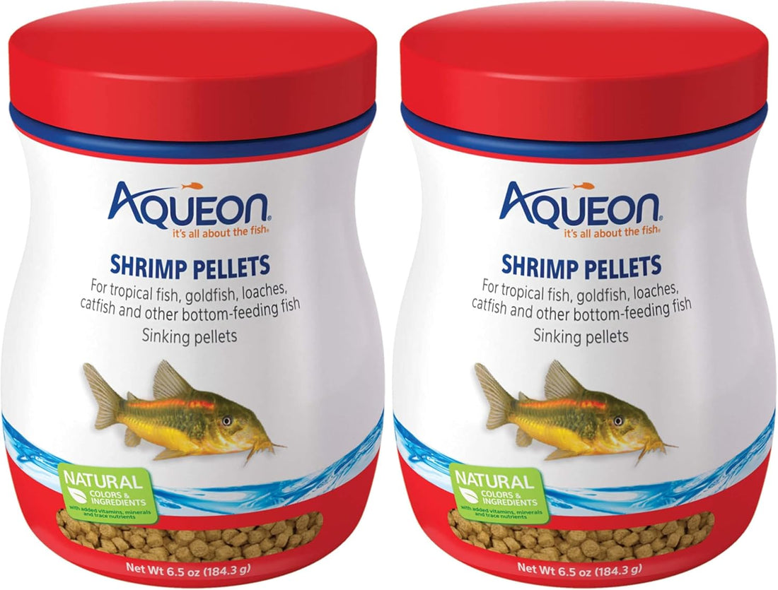Aqueon Shrimp Pellets Sinking Food for Tropical Fish, 6.5 oz