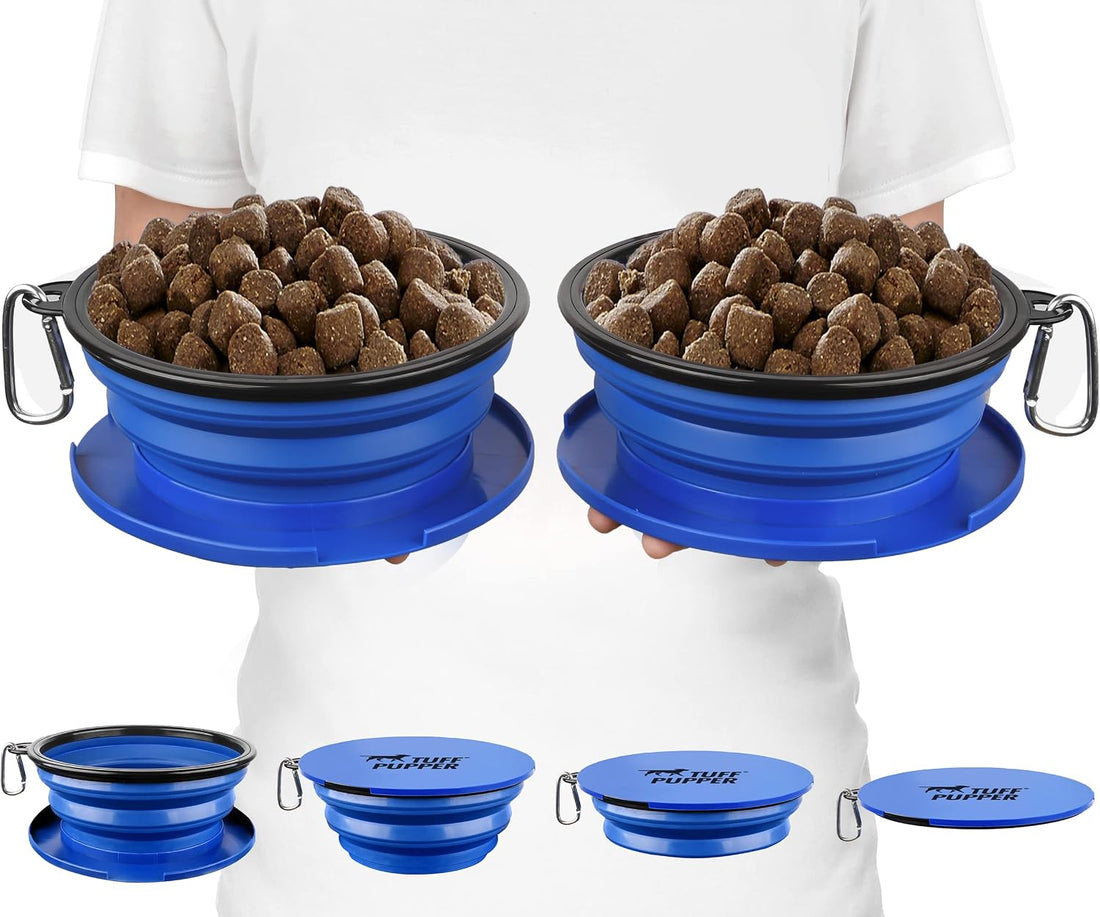 Tuff Pupper SuperBigSlurp Collapsible Dog Bowls, Extra Large Capacity