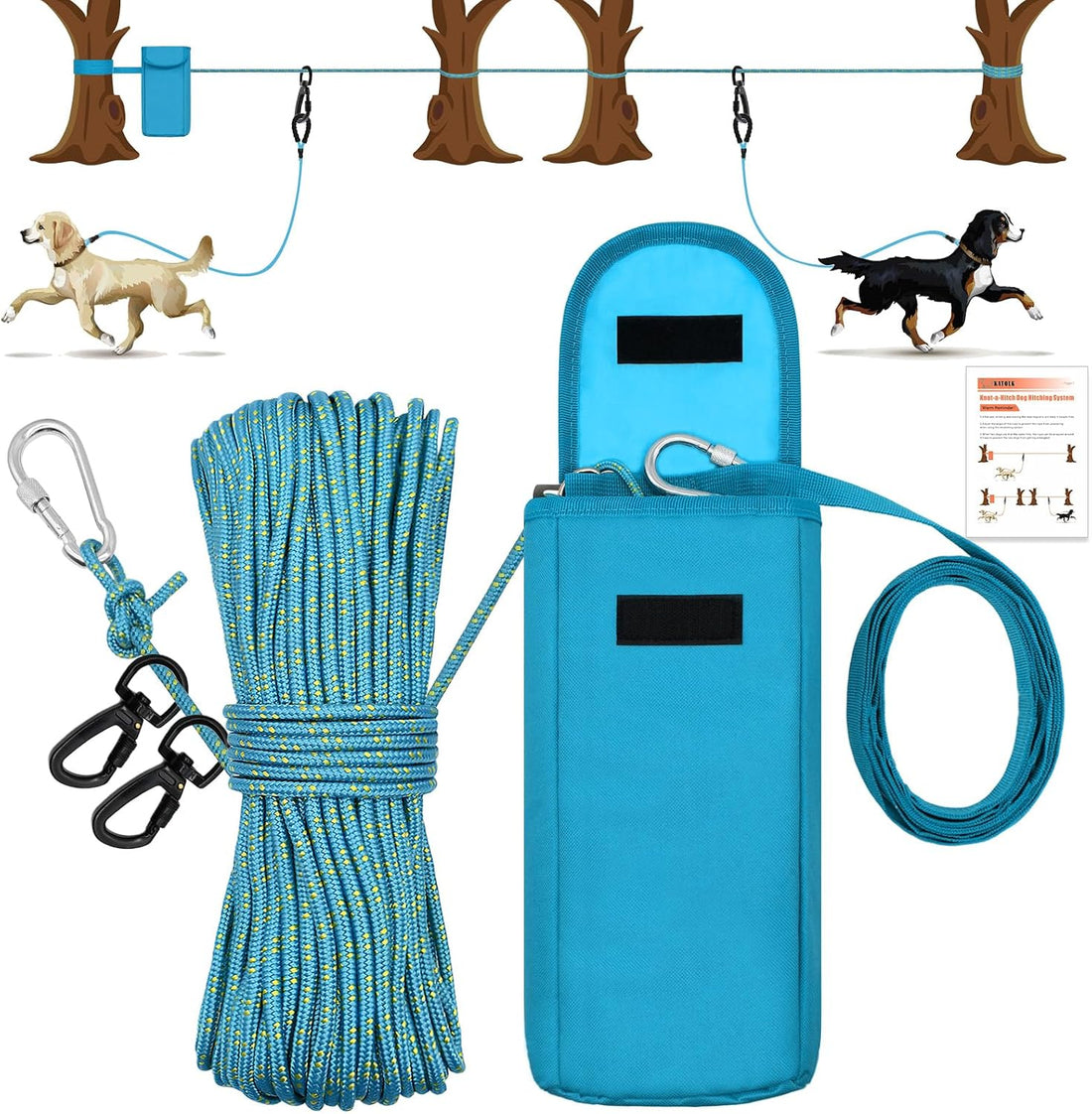 Upgraded Dog Tie Out Cable for Camping