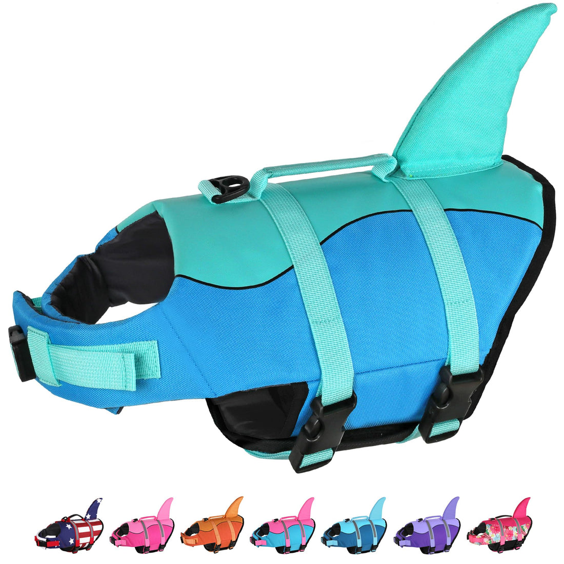 Dogcheer Dog Life Jacket, Cute Shark Dog Life Vest for Swimming