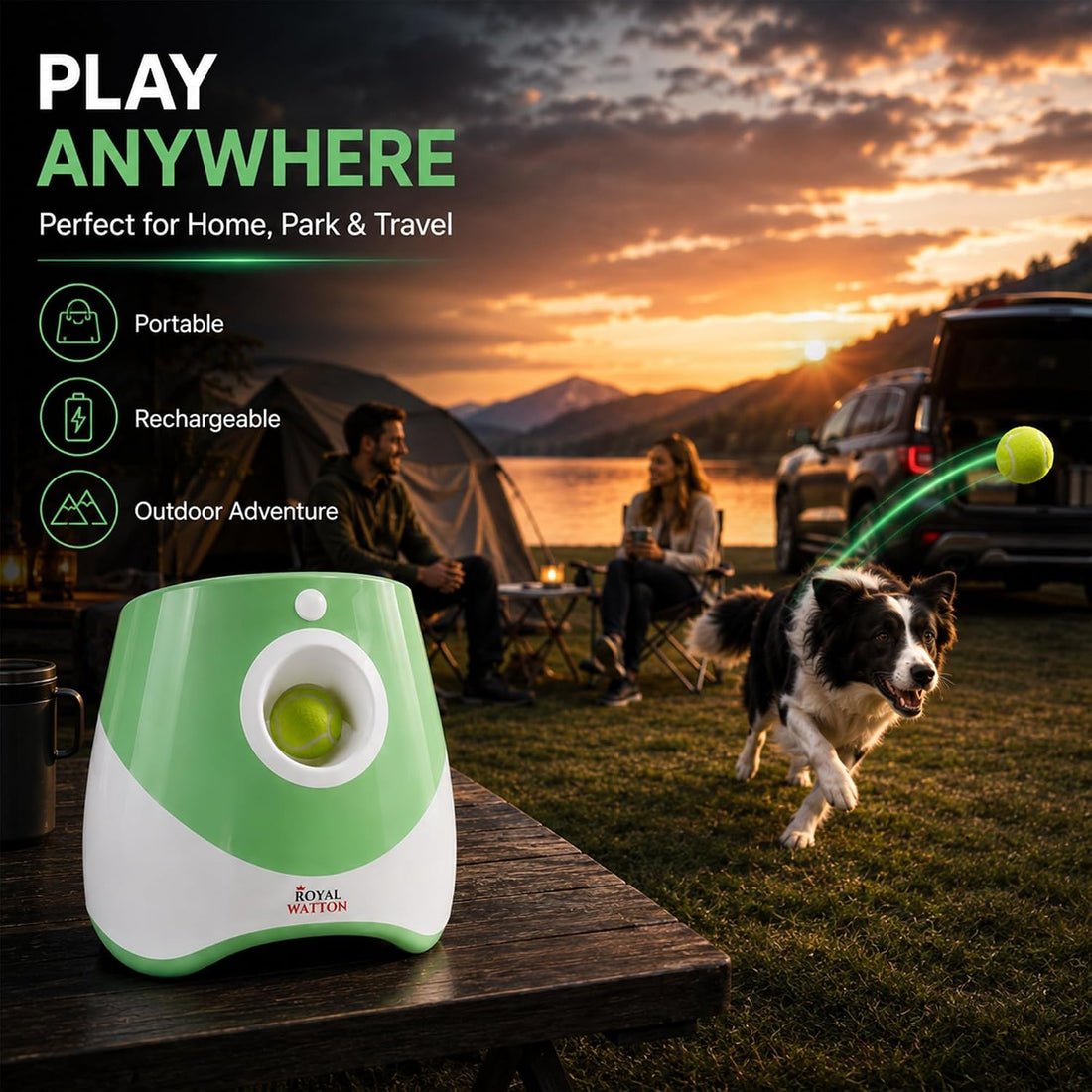 Automatic Dog Ball Launcher for Dogs with 10 Balls