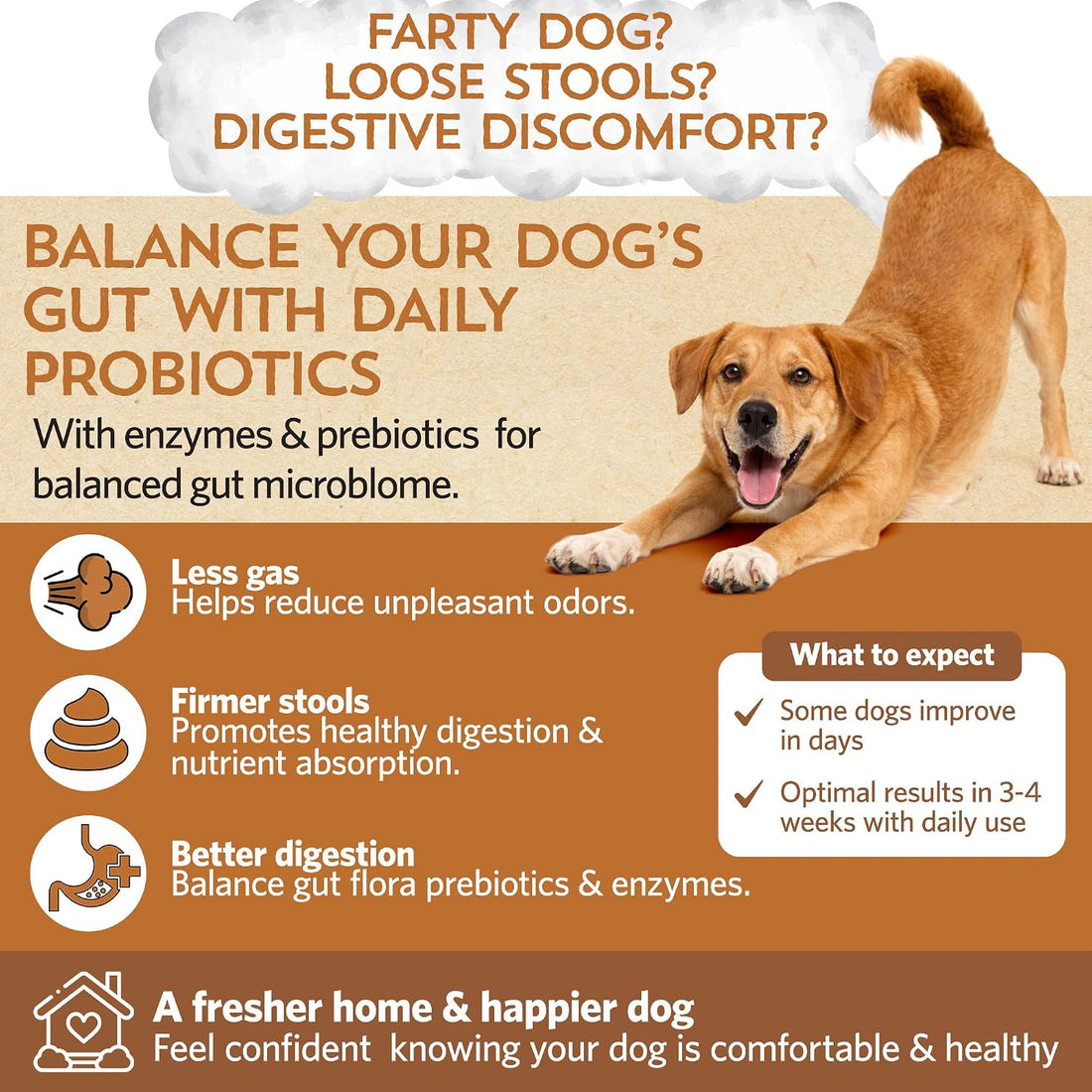 Fidobiotics Good Guts Probiotics for Big Dogs