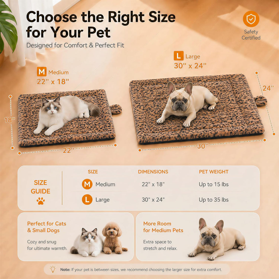 Self Warming Cat Pad for Cats and Small Dogs