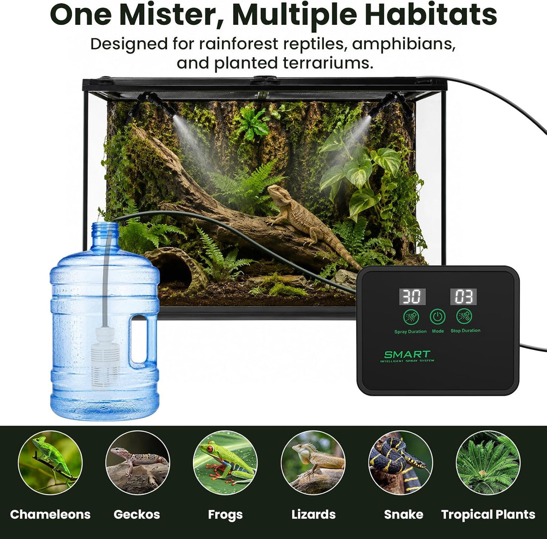 Reptile Smart Mister, Reptile Humidifiers Misting System with Timer
