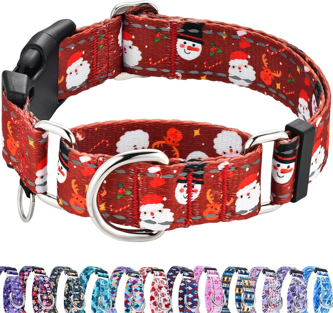 Reflective Martingale Collar for Dogs with Quick Release Buckle No