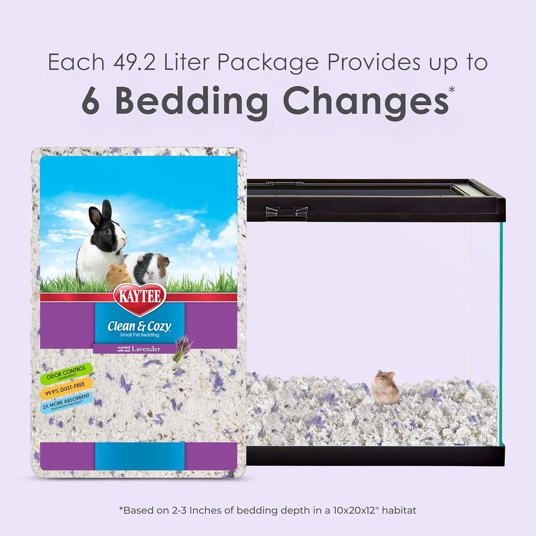 Kaytee Clean & Cozy Lavender Paper Bedding for Guinea Pigs