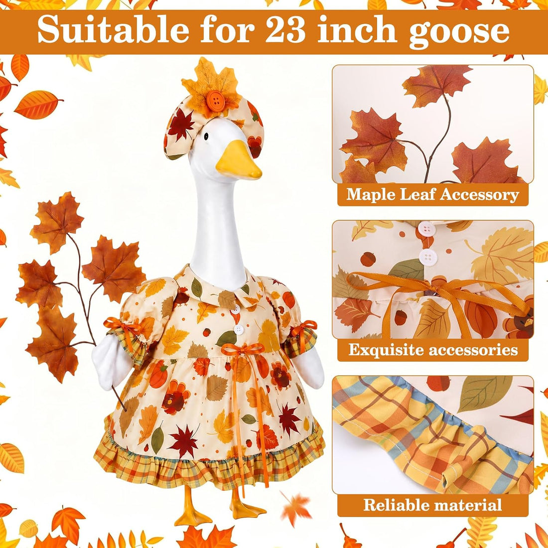 Fall Maple Porch Goose Outfit Fall Goose Clothes