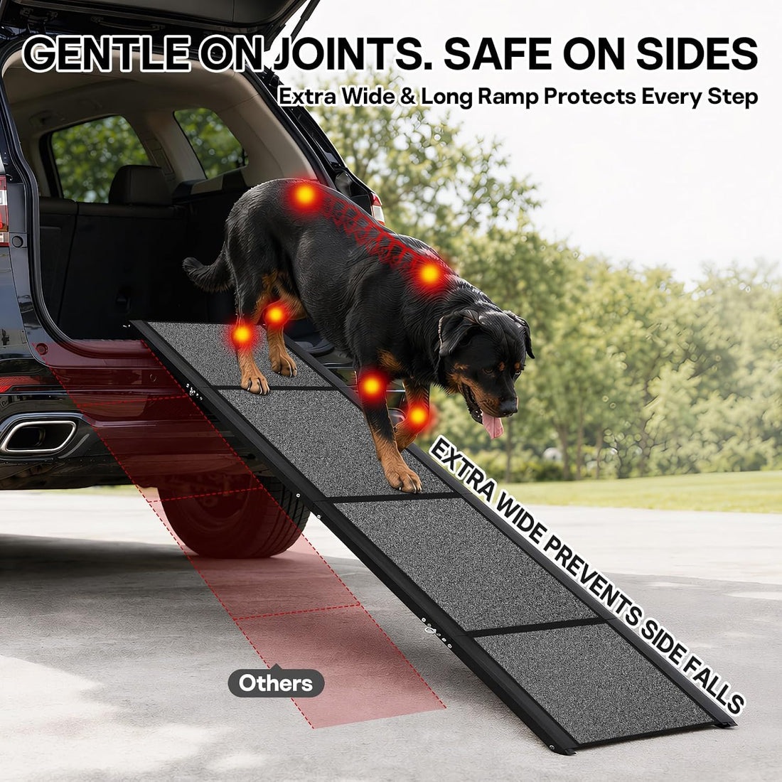 Dog Ramp for Large Pets, 71" L x 20" W