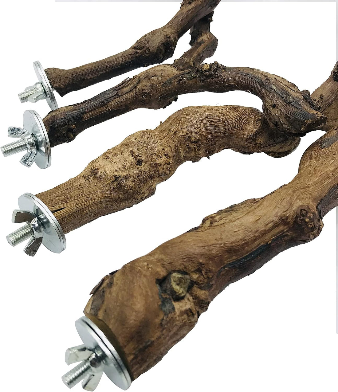 4PCS Bird Perch Natural Grape Stick Bird Standing Stick Grapevine