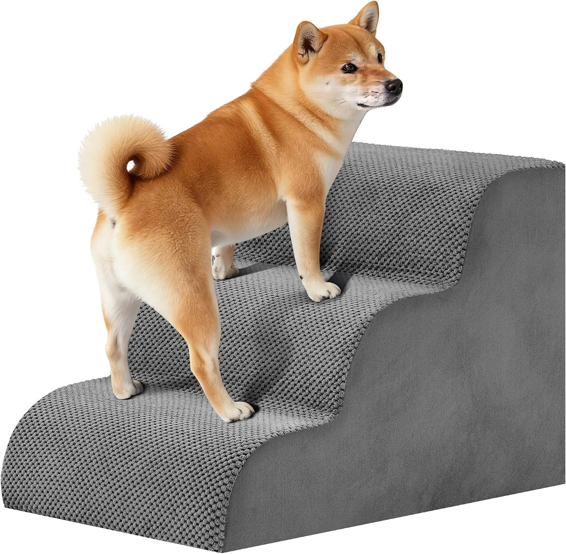 3-Step Dog Stairs for Small Dogs and Cats, 16" H Dog Steps