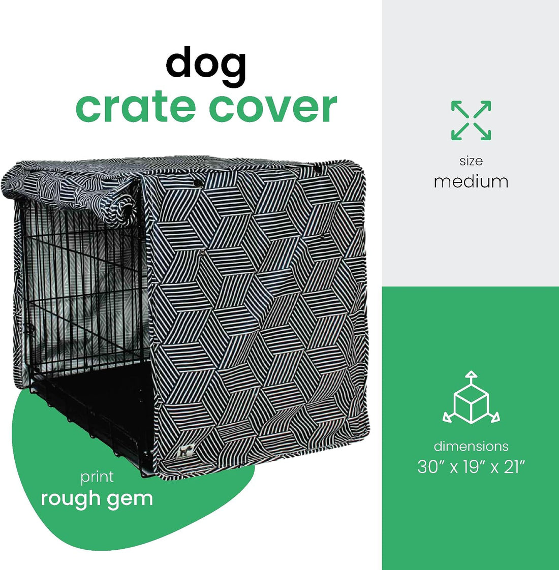 Molly Mutt Deep Blue Dog Crate Cover, Non-Toxic & 100% Cotton