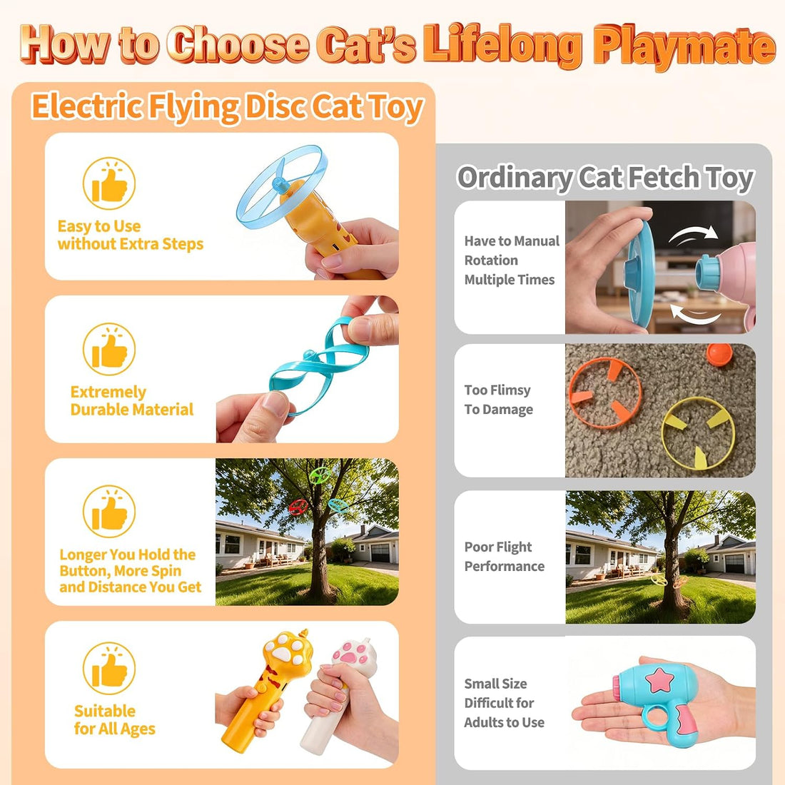 BABORUI Cat Toy Disc Launcher