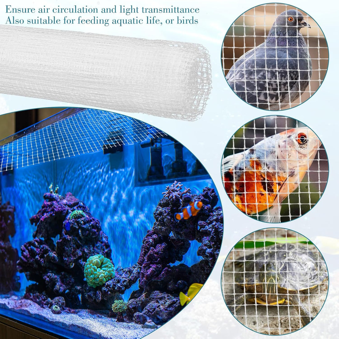 Clear Mesh Netting Aquarium Mesh 4 x 6.5 Feet